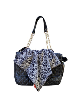 Carrier Square Blanket, Black Moroccan