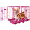 Load image into Gallery viewer, 24-42" Collapsible Pink Dog Crate RED24-42
