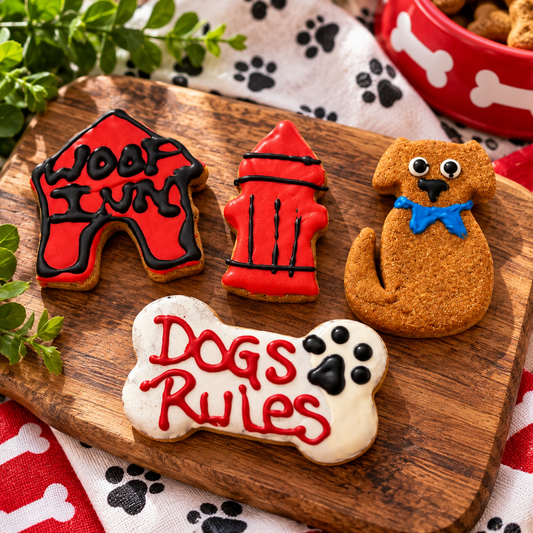 Dog Life Organic Dog Cookie Box | Handmade Decorated Dog Treats (Human-Grade, All-Natural)