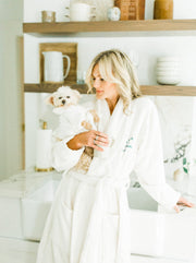 Embroidered Plush Robe 