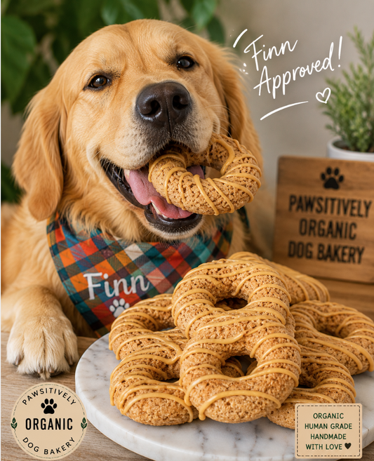 Organic Apple Peanut Butter Dog Donuts Dog Treats