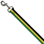 Dog Leash - Stripes Black/Yellow/Green