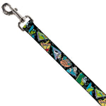 Dog Leash - ROCKO'S MODERN LIFE Character Portraits/Triangles Black/Blue