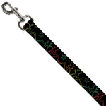 Dog Leash - Mud Flap Girls w/Star Outline Black/Multi Color