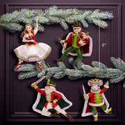 Kurt Adler 6-Inch Resin Nutcracker Suite 4-Piece Ornament Set