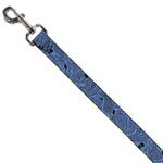 Dog Leash - Bandana/Skulls Baby Blue/Black