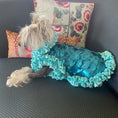 Load image into Gallery viewer, C’Mimi Designer Couture Shimmering Blue Dog Party Dress
