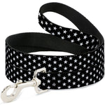 Dog Leash - Mini Stars3 Black/White