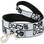 Dog Leash - Punk You White/Black