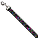 Dog Leash - Sketch Skull/Star/Heart/Checker Black/Multi