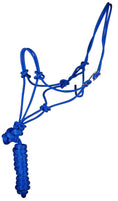 Load image into Gallery viewer, Jeffers Easy-On Clip Nylon Rope Horse Halter with Lead
