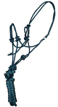 Load image into Gallery viewer, Jeffers Easy-On Clip Nylon Rope Horse Halter with Lead
