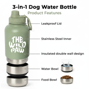 WildSip 3-in-1 Dog Water Bottle