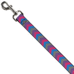 Dog Leash - Chevron Weave Gray/Lavender/Pink/Baby Blue