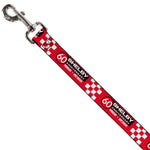 Dog Leash - SHELBY 60th ANNIVERSARY Checker Red/Black/White