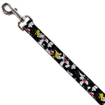 Dog Leash - Sylvester and Tweety Poses Scattered Charcoal