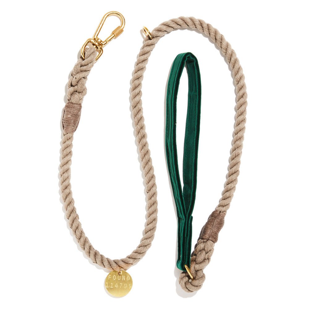 Standard 5ft Leads Premium Emerald Washable Velvet Animal Leash