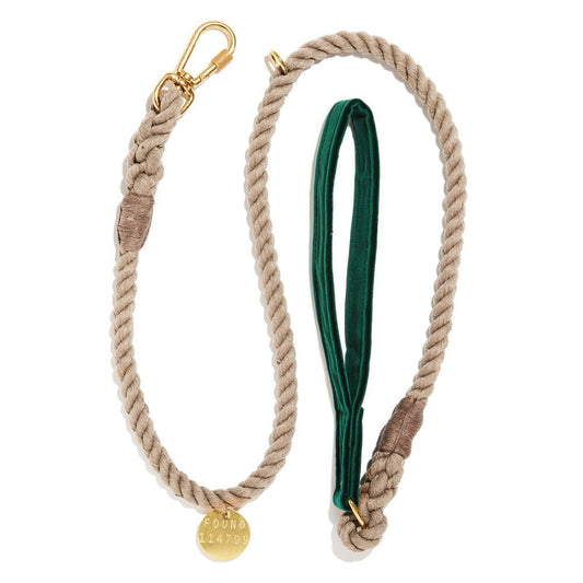 Standard 5ft Leads Premium Emerald Washable Velvet Animal Leash