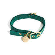 Emerald Washable Velvet Cat & Dog Collar
