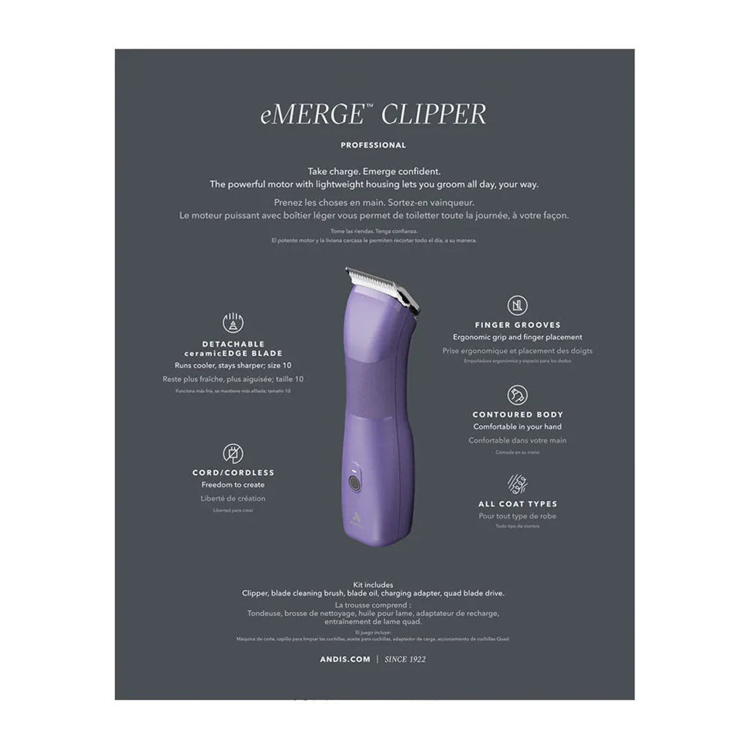 Emerge Clipper Purple by Andis