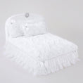 Load image into Gallery viewer, Enchanted Nights Dog Faux Fur Satin Crystal Handmade Bed - Luxury Dog Bed from Southlake Paws
