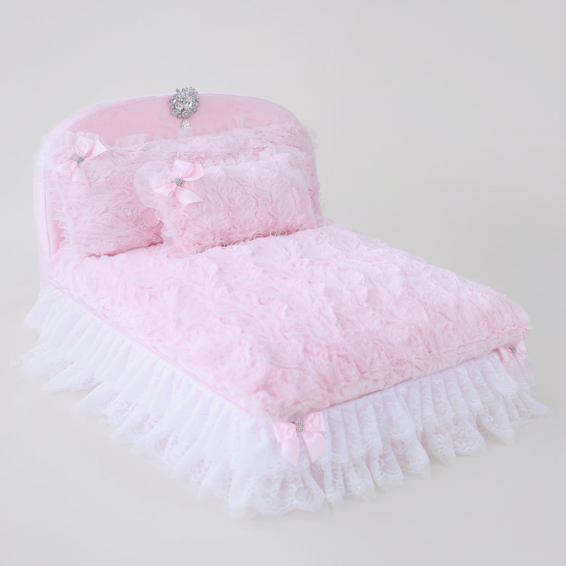 Enchanted Nights Dog Satin Crystal Handmade Bed - Luxury Dog Bed from Southlake Paws