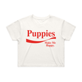 Load image into Gallery viewer, Enjoy Puppies Make Me Happy | Crop Tee | Red Font
