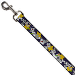 Dog Leash - BUGS BUNNY w/Bugs Poses Blue