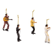 Kurt Adler 2.5-Inch Resin Elvis Presley 4-Piece Ornament Gift Set