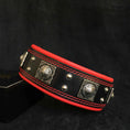 Load image into Gallery viewer, The "Eros" collar 2.5 inch wide black & red
