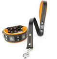 Load image into Gallery viewer, The "Eros" collar 2.5 inch wide black & orange
