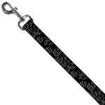 Dog Leash - Skulls Stacked Weathered Black/Gray