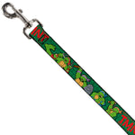Dog Leash - Classic Teenage Mutant Ninja Turtles Group Pose2/TMNT Green Brick Wall
