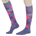 Load image into Gallery viewer, TuffRider Argyle Knee Hi Socks
