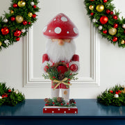 Kurt Adler 9-Inch Wooden Mushroom Santa Nutcracker