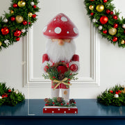 Kurt Adler 9-Inch Wooden Mushroom Santa Nutcracker