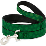 Dog Leash - St. Pat's Clovers Scattered3 Greens