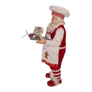 Kurt Adler 11-Inch Fabriché Gingerbread Chef Santa