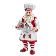Kurt Adler 11-Inch Fabriché Gingerbread Chef Santa