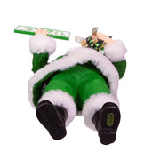 Kurt Adler 10.5-Inch Fabriché Musical Irish Santa Gift Box and Sign