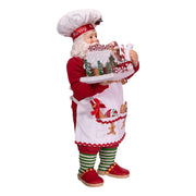 Kurt Adler 10.5-Inch Fabriché Gingerbread Chef Santa