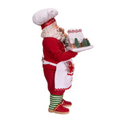 Kurt Adler 10.5-Inch Fabriché Gingerbread Chef Santa