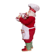 Kurt Adler 10.5-Inch Fabriché Gingerbread Chef Santa