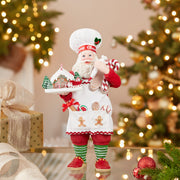 Kurt Adler 10.5-Inch Fabriché Gingerbread Chef Santa