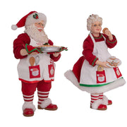 Kurt Adler 10.5-Inch Fabriché Mr. and Mrs. Santa, 2-Piece Set
