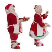 Kurt Adler 10.5-Inch Fabriché Mr. and Mrs. Santa, 2-Piece Set