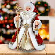 Kurt Adler 10.5-Inch Fabriché Regal Red Santa Table Piece
