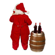 Kurt Adler 10.5-Inch Fabriché Wine Tasting Santa, 2 Piece Set
