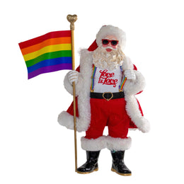 Kurt Adler 10-Inch Fabriché Pride Santa