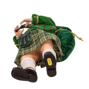 Kurt Adler 10.5-Inch Fabriché Musical Irish Bagpiper Santa